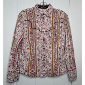 Panhandle Slim Floral Pearl Snap Western Shirt MED